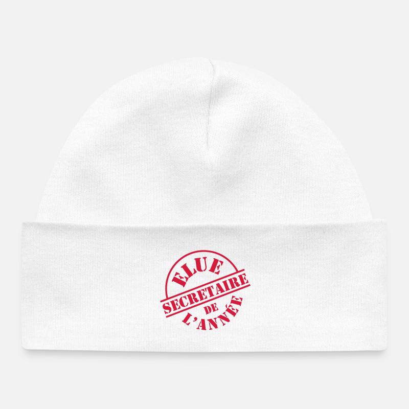 Secrétaire - Bonnet bébé bio - blanc
