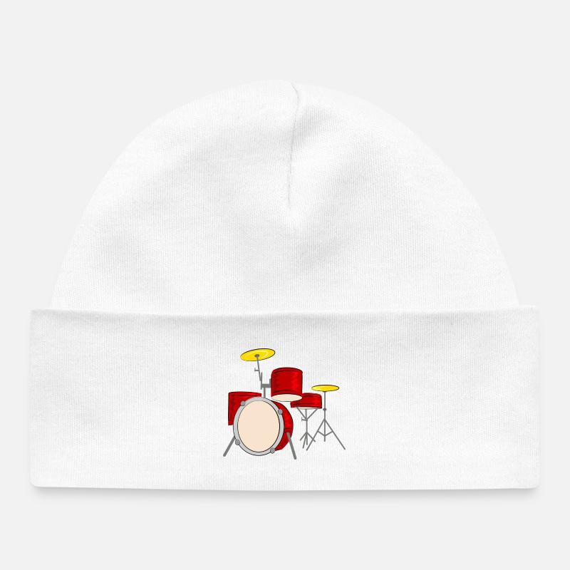 percussion - Bonnet bébé bio - blanc