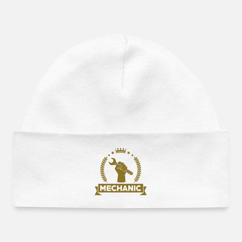 Mechanic - Bonnet bébé bio - blanc