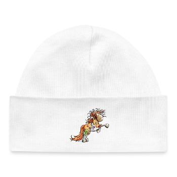 Wildes Indianer Pferd - Baby Organic Mütze - Weiß - Vorne