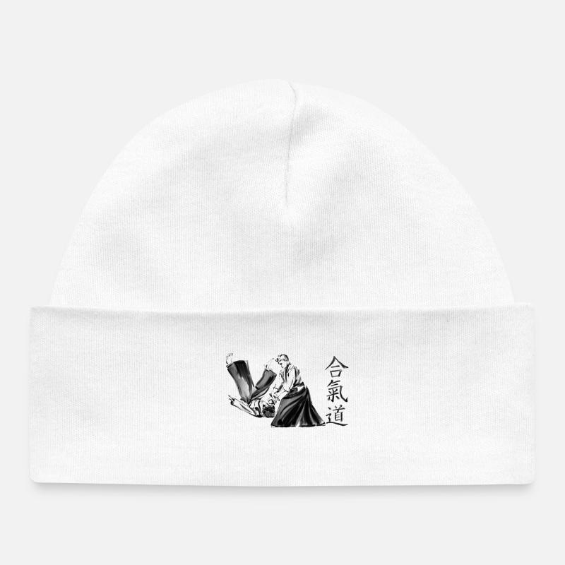 aikido - Bonnet bébé bio - blanc