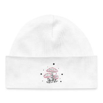 Fly agaric, fungi with stars, mushrooms - Baby Organic Beanie - white - Front