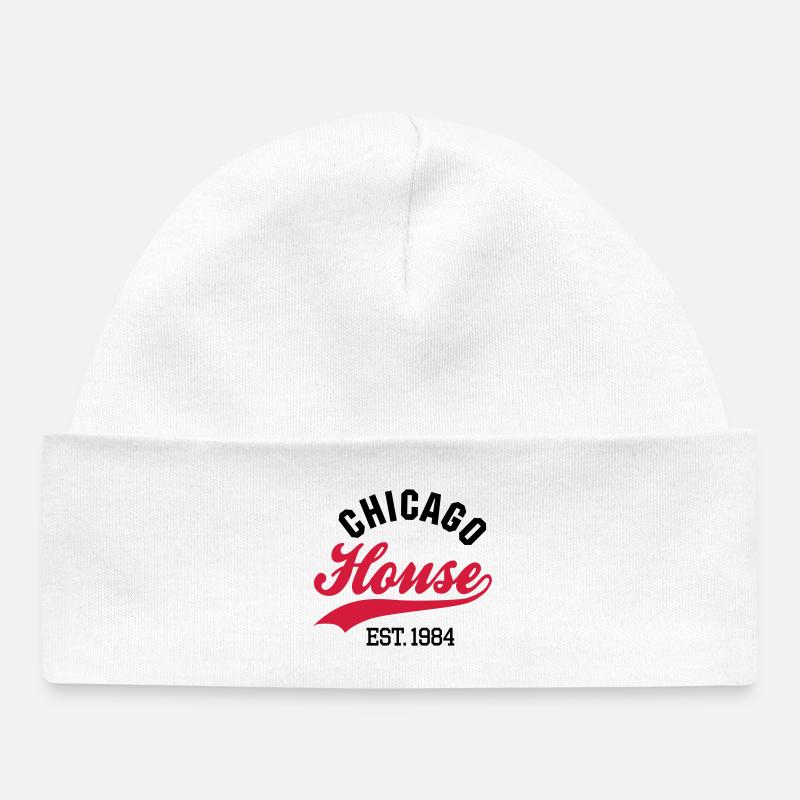 Chicago house est. 1984 - Bonnet bébé bio - blanc