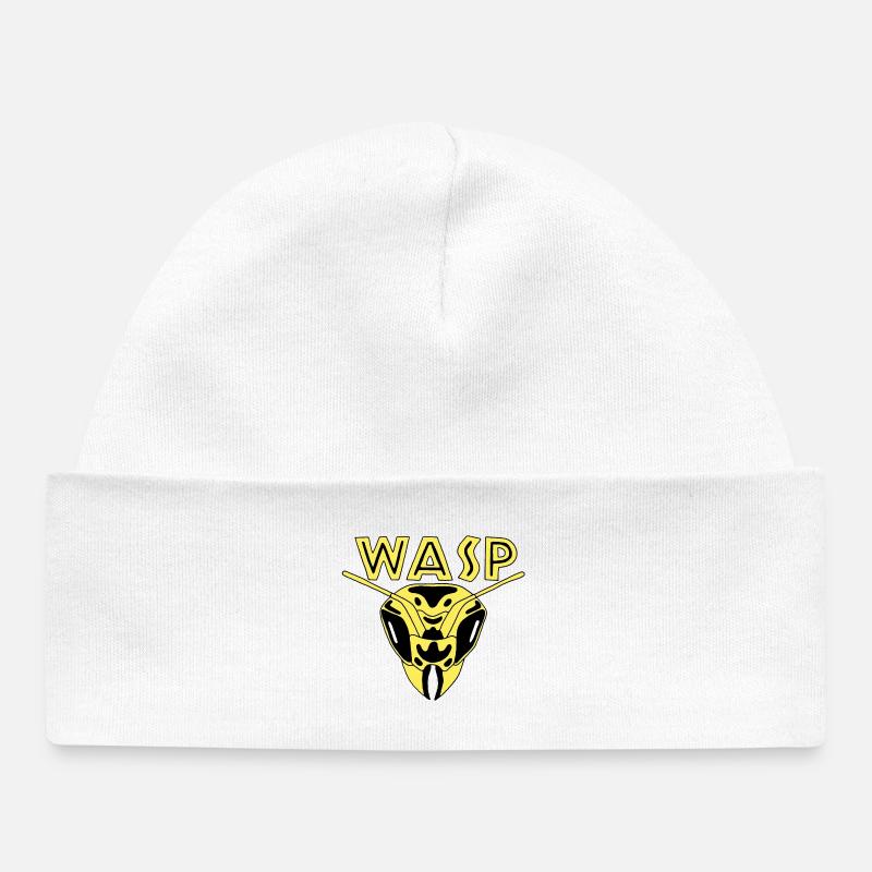 Guêpe, frelon, insecte, animal - Bonnet bébé bio - blanc