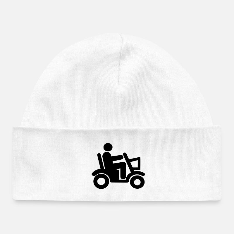 Scooter de mobilité, Fauteuil roulant, Roller, Handicapé # - Bonnet bébé bio - blanc