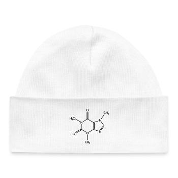Caffeine Molecule - Structural Formula - Baby Organic Beanie - white - Front