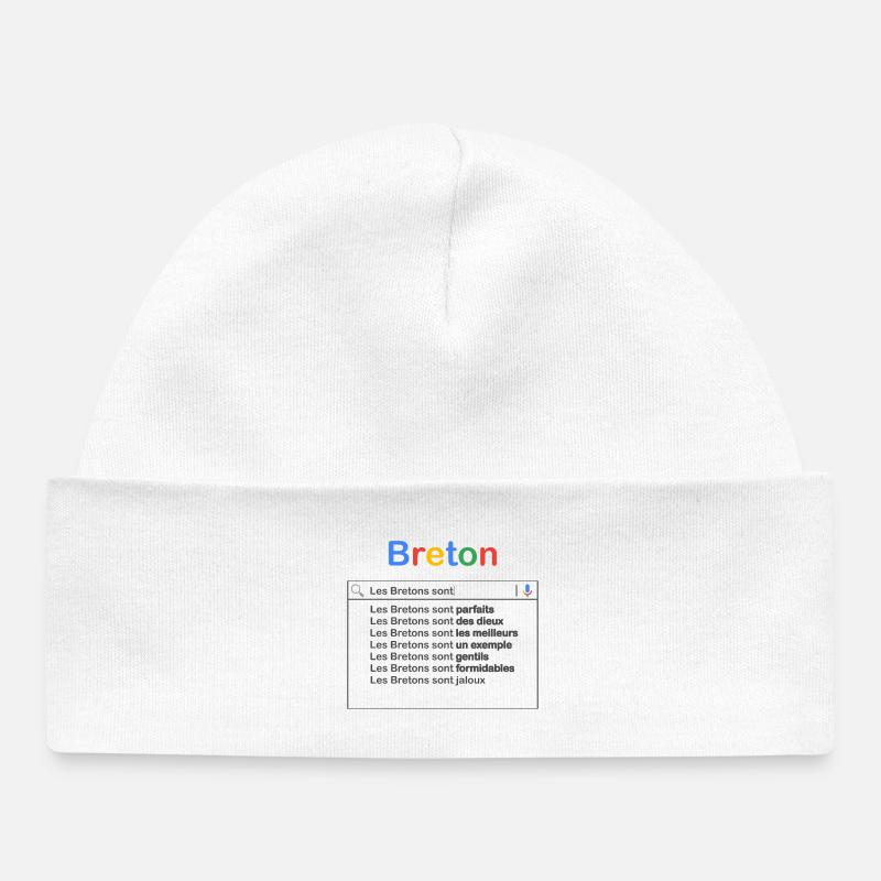 Breton recherche - Bonnet bébé bio - blanc