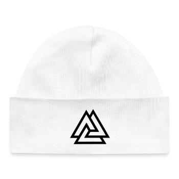 Valknut knot fallen in battle - Baby Organic Beanie - white - Front