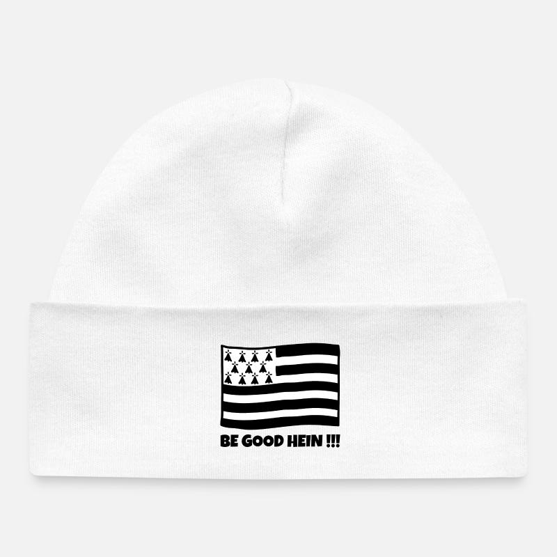 Bretagne, Bretagne humour, celte - Bonnet bébé bio - blanc