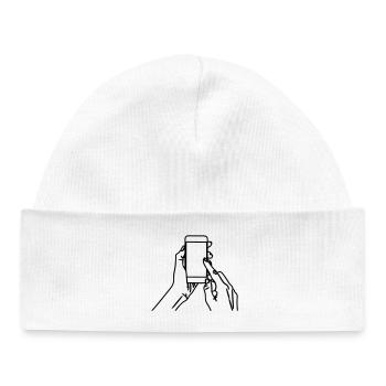 Smartphone in your hands - Baby Organic Beanie - white - Front