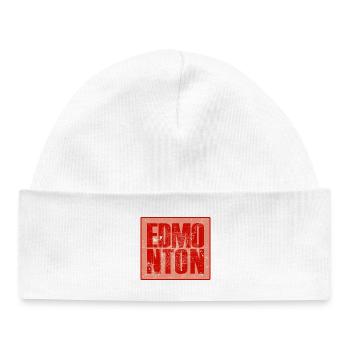Carte de la ville d’EDMONTON – Design urbain - Bonnet bébé bio - blanc - Devant