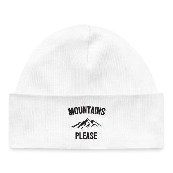 Montagnes s’il vous plaît - Bonnet bébé bio - blanc - Devant