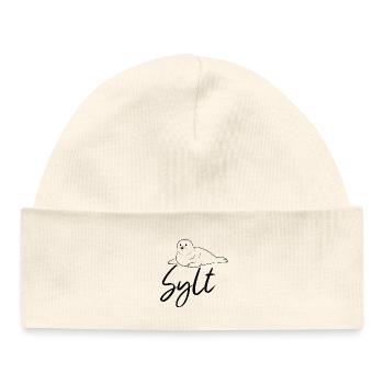 Sceau de Sylt - Bonnet bébé bio - blanc - Devant