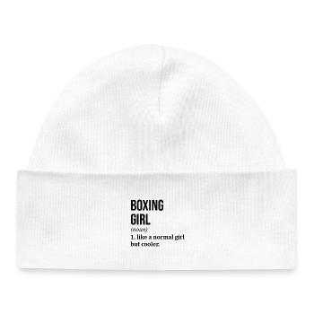 boxe - Bonnet bébé bio - blanc - Devant