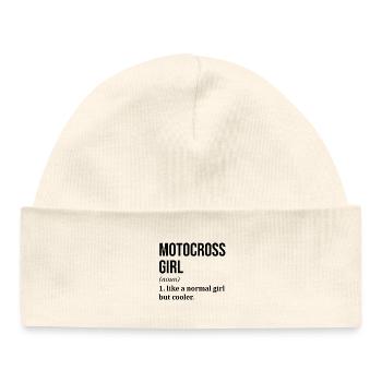 motocross - Bonnet bébé bio - blanc - Devant