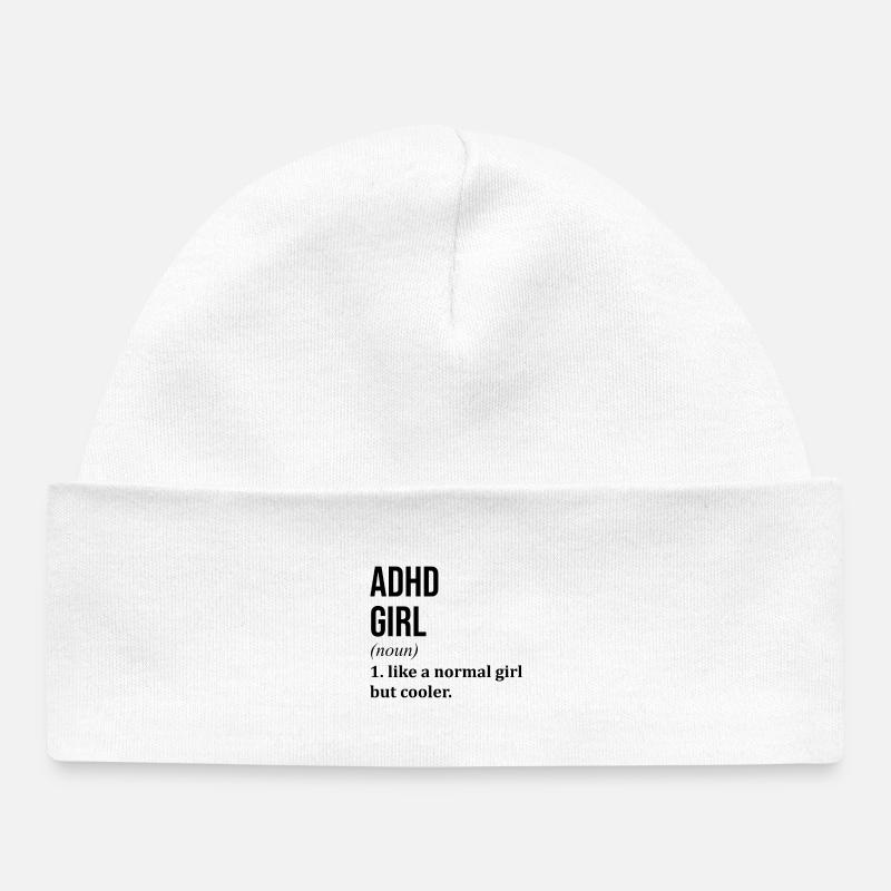TDAH - Bonnet bébé bio - blanc