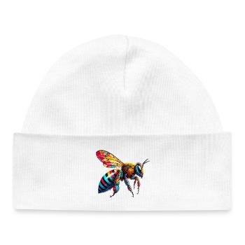 Bee - Baby Organic Beanie - white - Front