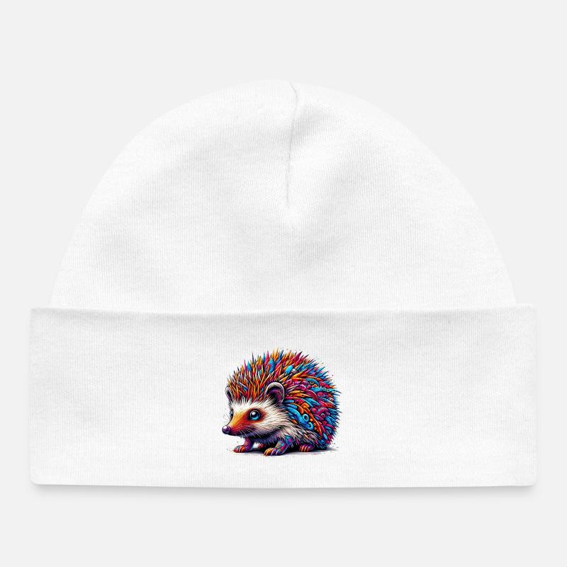 Hérisson - Bonnet bébé bio - blanc