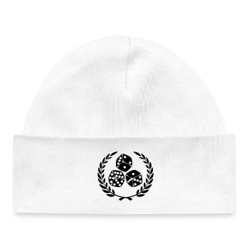 Dés en couronne de laurier - Bonnet bébé bio - blanc - Devant