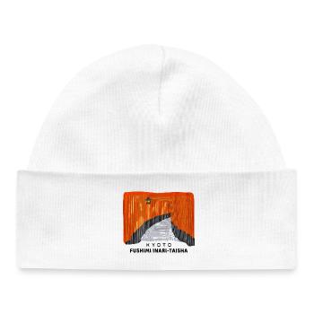 Kyoto, Red Torii, Fushimi Inari Taisha, Japan - Baby Organic Beanie - white - Front