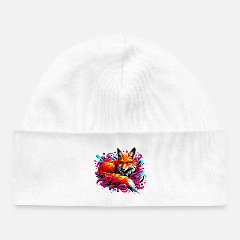 Renard - Bonnet bébé bio - blanc