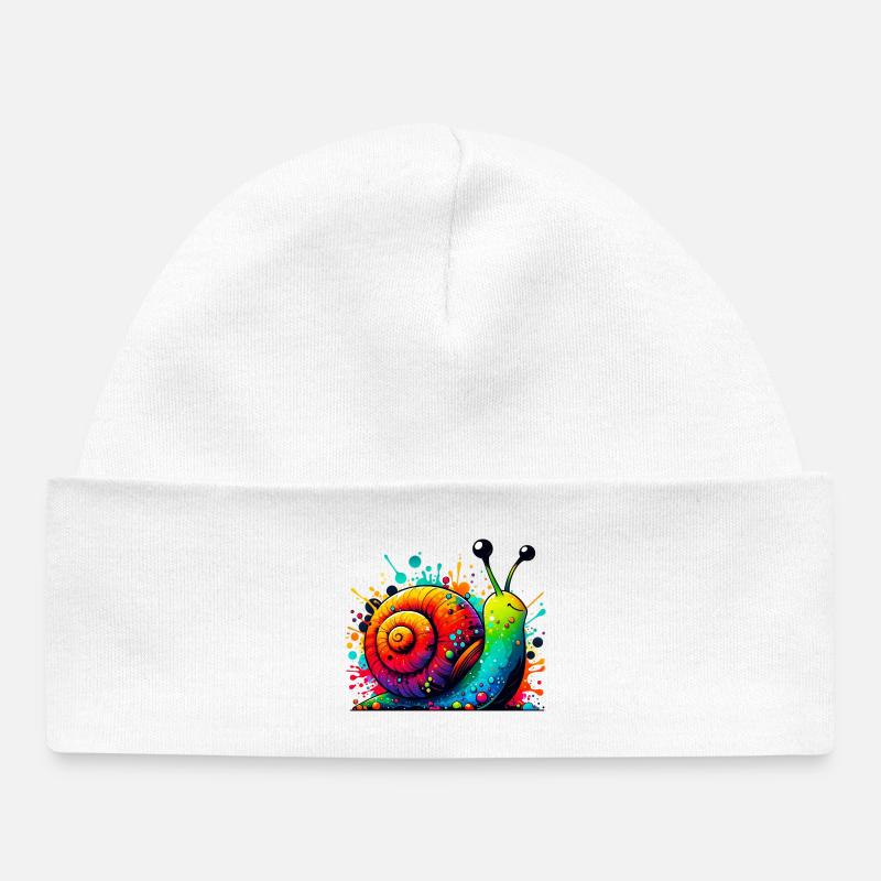 Escargot - Bonnet bébé bio - blanc