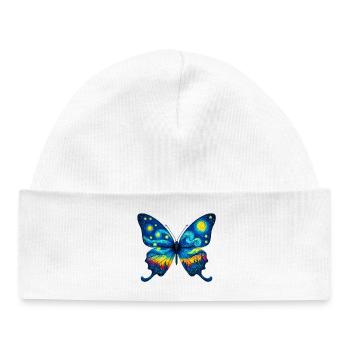 Butterfly - Baby Organic Beanie - white - Front