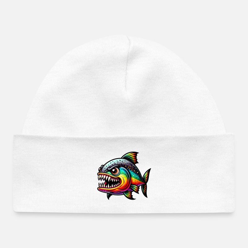 Piranha - Bonnet bébé bio - blanc