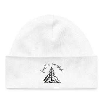Forest Mountain - Baby Organic Mütze - Weiß - Vorne