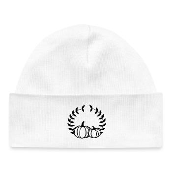 Couronne de citrouille - Bonnet bébé bio - blanc - Devant
