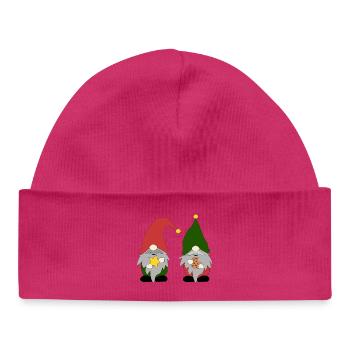 Cheerful elves - Baby Organic Beanie - white - Front