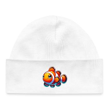 Poisson-clown - Bonnet bébé bio - blanc - Devant