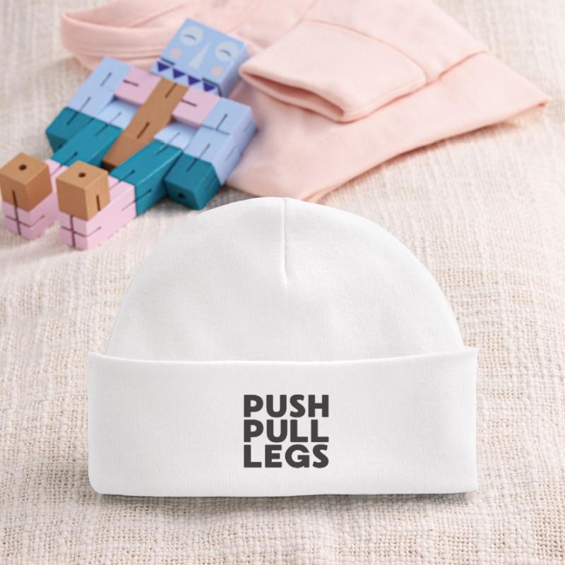 Push Pull Legs Repeat Trainingssplit Baby Organic Beanie