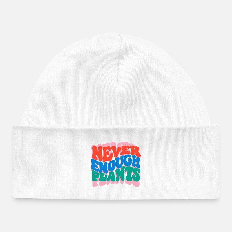 Never enough plants - Baby Organic Beanie - white