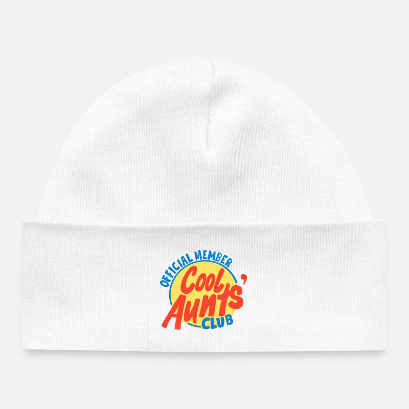 Emblème du Cool Aunts' Club - Bonnet bébé bio - blanc