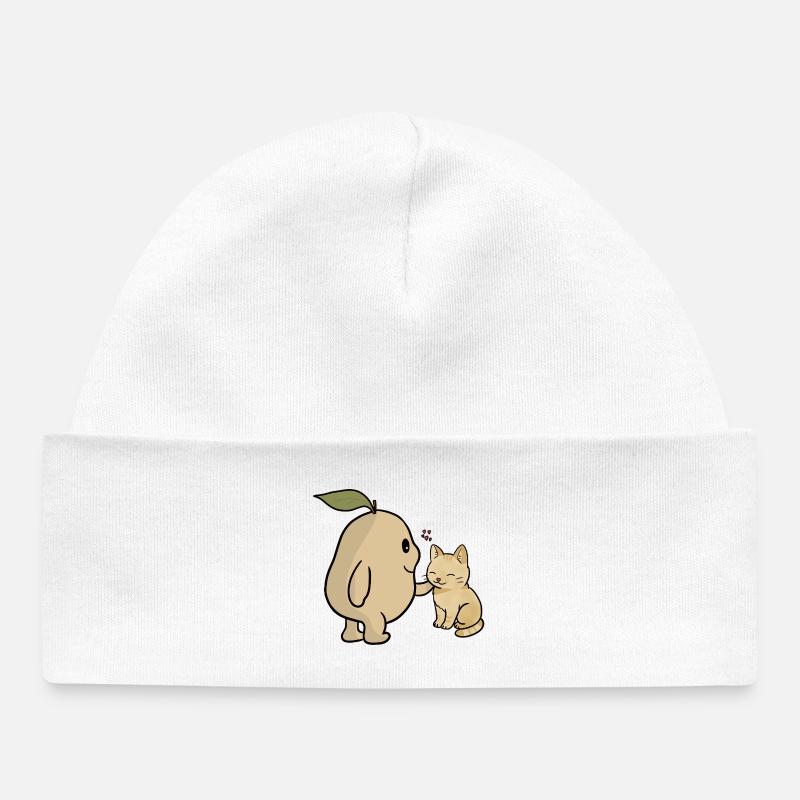 Tama et Cat - Bonnet bébé bio - blanc
