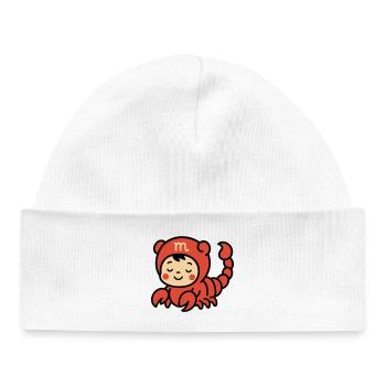 Cute Astro Skorpion Sternzeichen - Baby Organic Mütze - Weiß - Vorne