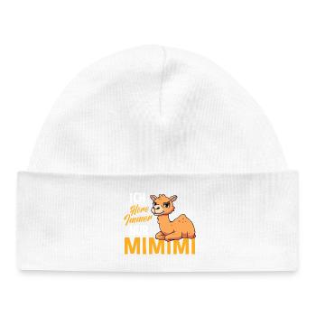 I Always Hear Only Mimimi Camel - Baby Organic Beanie - white - Front
