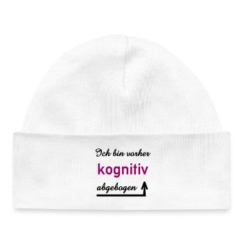 cognitive, saying, communication, interpersonal - Baby Organic Beanie - white - Front