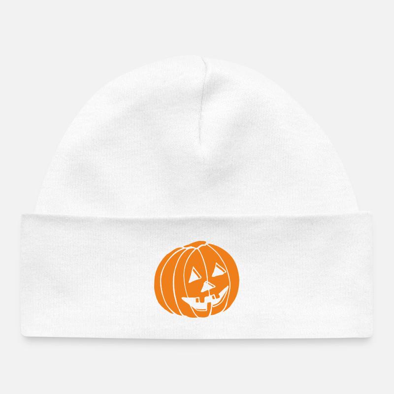 Halloween - Bonnet bébé bio - blanc