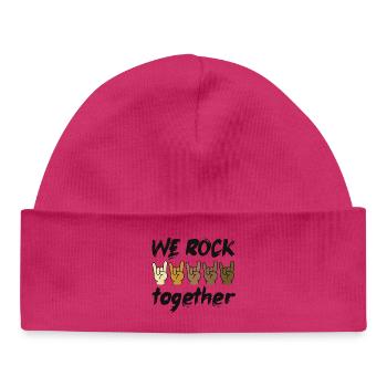 We Rock Together Diversity Inclusion Cohesion - Baby Organic Beanie - white - Front