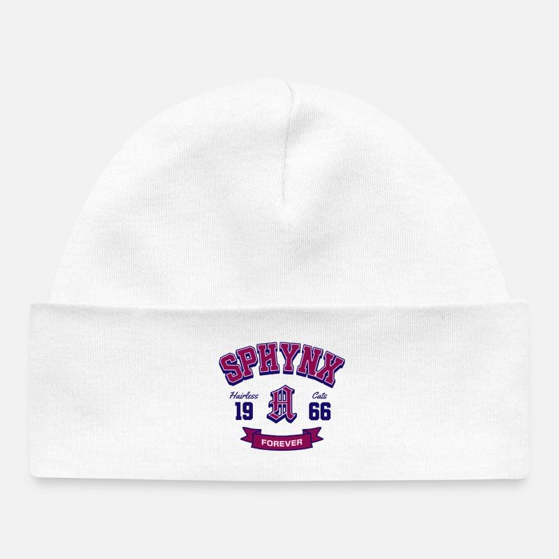 Sphynx Cats Forever Style universitaire classique - Bonnet bébé bio - blanc