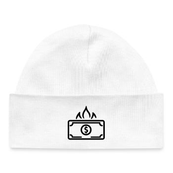 Argent qui Brûle - Bonnet bébé bio - blanc - Devant