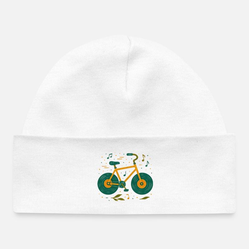 Vélo vintage mélodique Doodle - Bonnet bébé bio - blanc