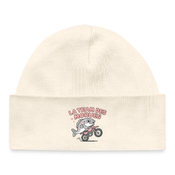 Equipe Morues Moto - Bonnet bébé bio - blanc - Devant