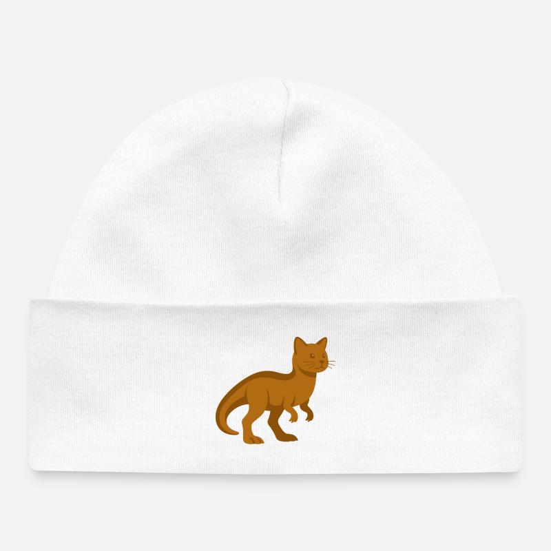 Dinosaure Trex Chat - Bonnet bébé bio - blanc