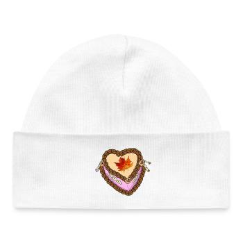 Crèmes d’automne Coeur Doux - Bonnet bébé bio - blanc - Devant
