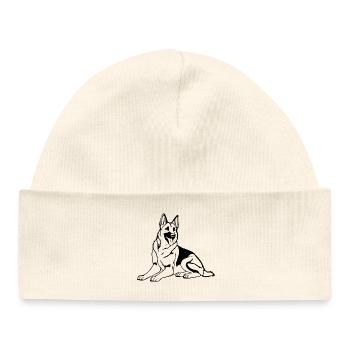 Schäferhund Hundeshirt Geschenk - Baby Organic Mütze - Weiß - Vorne