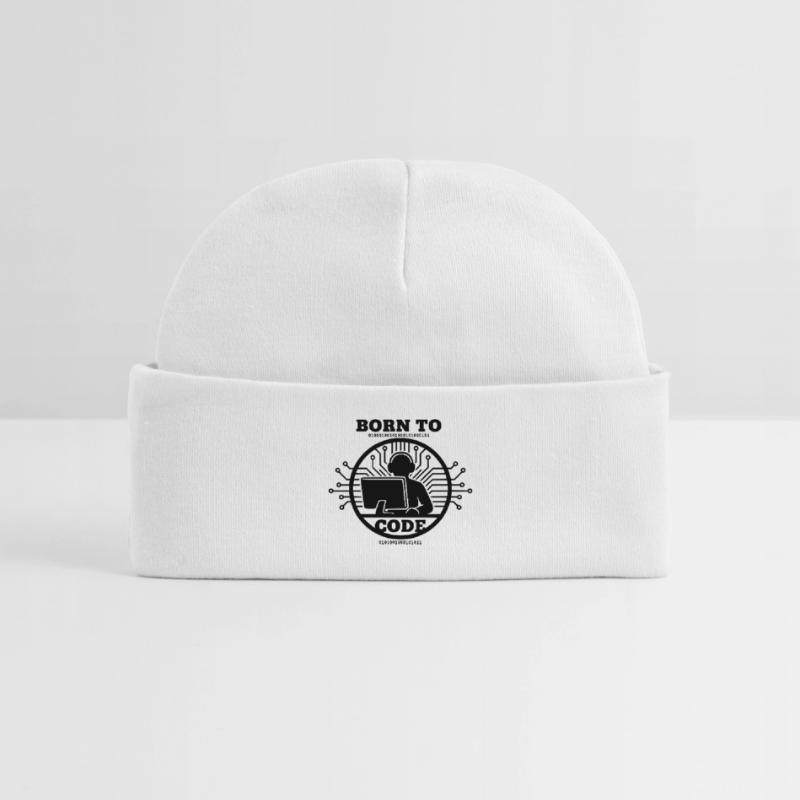 Coder Born to Code Programmer Baby Organic Beanie