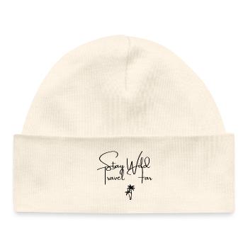 Stay Wild, Travel Far Adventure Shirt - Baby Organic Beanie - white - Front